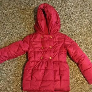 Nautica pink puffer jacket